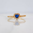Anillo Halo Corazón 2g / T7 3/4 Oro Amarillo 18K