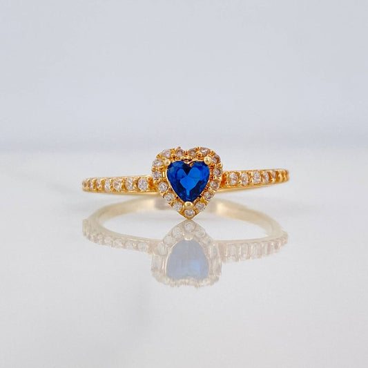 Heart Halo Ring 2g / T7 3/4 Yellow Gold 18K