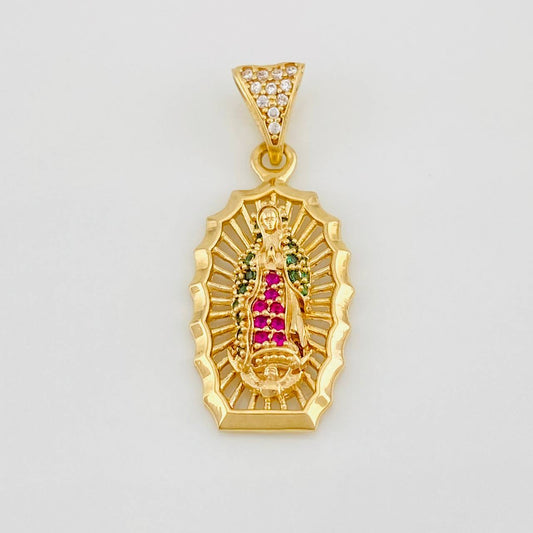 Pendant Virgin of Guadalupe 3.05g / 1 1/4 in Yellow Gold 18K