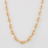 Cadena Rustica Burbuja 11.1g / 24 in / 3.4mm Oro Rosa 18K