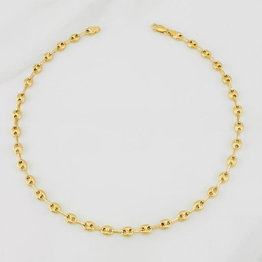 Tobillera GC 3g / 9 3/4 in / 3.6mm Oro Amarillo 18K