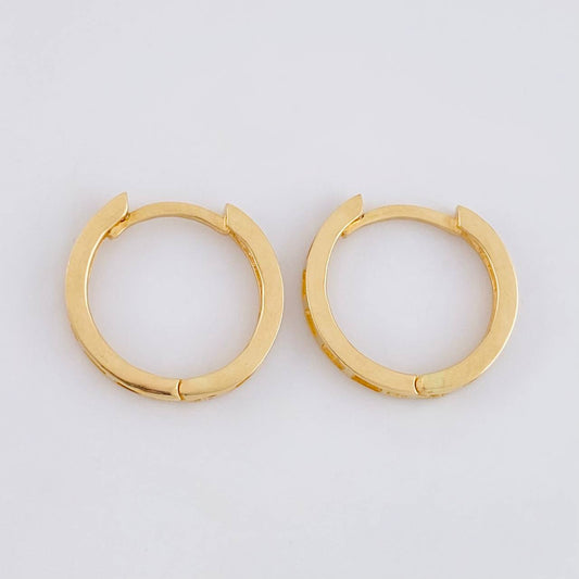 Hoop Earrings Mela Carril Tupido 2.15g / 1/2 in Yellow Gold 18K