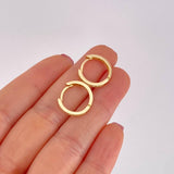 Candongas Mela Carril Tupido 2.1g / 1/2 in Oro Amarillo 18K