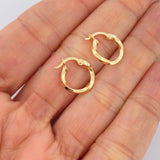 Hoop Earrings Clau 0.85gr / 1.5cm / 18K Gold &