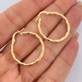 Hoop Earrings Sandra 1.65gr / 1.1in / 18K Gold &