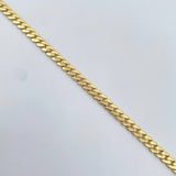 Cuban Links Bracelet Infinite 7.3gr / 20.9cm / 4.9mm White Zircons Two Yellow White Gold +2 18K $