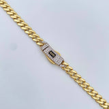 Cuban Links Infinite 19.2gr / 60cm / 4.9mm White Zircons Yellow Gold +2 18K &