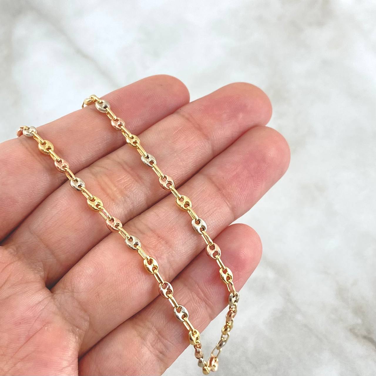 GC Chain 5.45gr / 45cm / 3.1mm Polished Tres Oros 18K