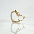 Pendant Heart Silhouette Solitaire 1.75gr / 2.3cm / White Zircons 18K Yellow Gold