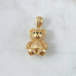 Pendant Bear 7.55gr / 3.4cm / White and Black Zircons 18K Yellow Gold *