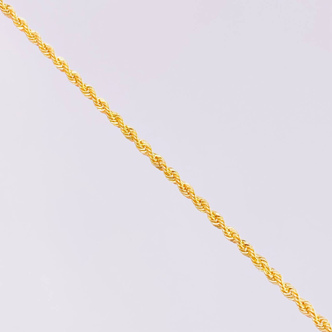 Rope Bracelet 1.4g / 7 3/4 in / 2.1mm Yellow Gold 18K
