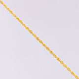 Rope Bracelet 1.4g / 7 3/4 in / 2.1mm Yellow Gold 18K