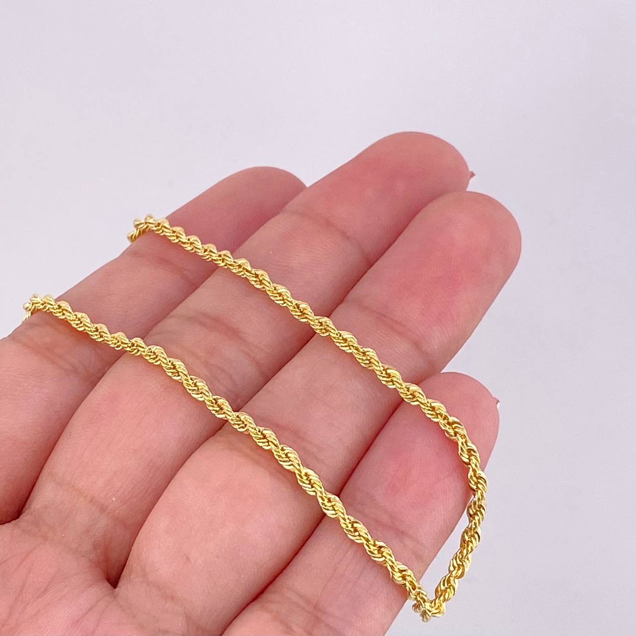 Rope Bracelet 1.4g / 7 3/4 in / 2.1mm Yellow Gold 18K