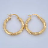 Hoop Earrings Nico 2.2gr / 2.5cm / 18K Gold &