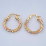 Hoop Earrings Majo 2.15gr / 2.2cm (0.9in) / 18K Gold &