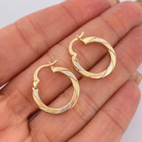 Hoop Earrings Majo 2.15gr / 2.2cm (0.9in) / 18K Gold &