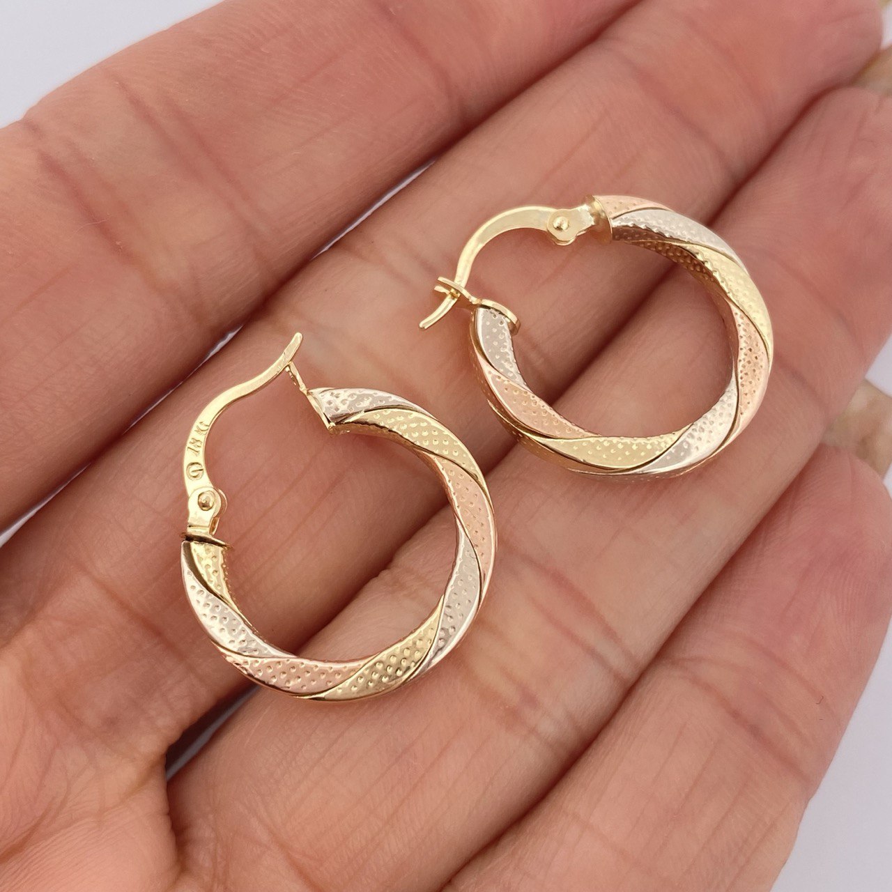 Hoop Earrings Majo 1.95gr / 2.2cm / 18K Gold &