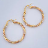 Hoop Earrings Mary 1.95gr / 1.1in / 18K Gold &