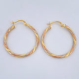 Hoop Earrings 2gr / 1.2in / 18K Gold &