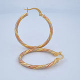 Hoop Earrings 2gr / 1.2in / 18K Gold &