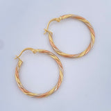 Hoop Earrings 2gr / 1.2in / 18K Gold &