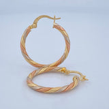 Hoop Earrings 1.7gr / 1.0in / 18K Gold &
