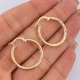 Hoop Earrings 1.7gr / 1.0in / 18K Gold &