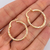 Hoop Earrings 1.65gr / 1.0in / 18K Gold &