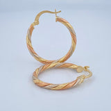 Hoop Earrings 1.65gr / 1.0in / 18K Gold &