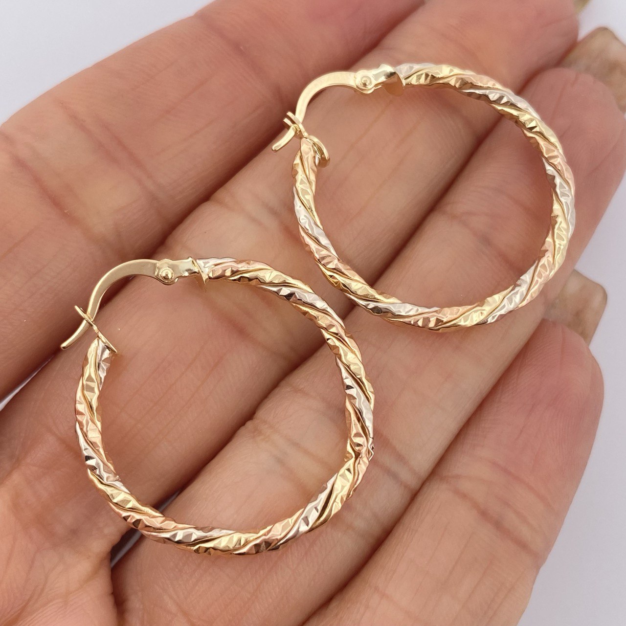Hoop Earrings Majo 2.1gr / 3cm / 18K Gold &