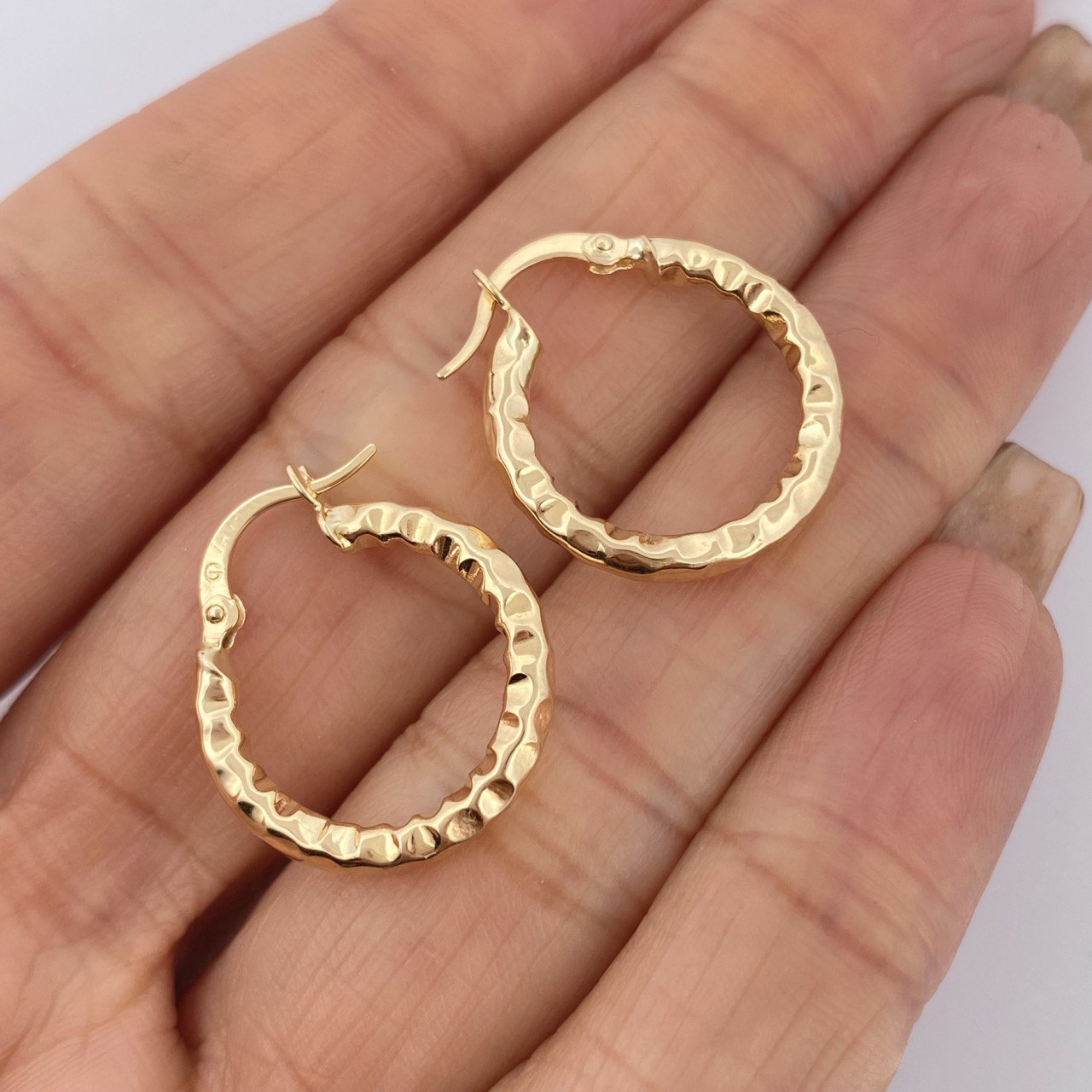 Hoop Earrings Majo 1.6gr / 2cm / 18K Gold &