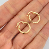 Hoop Earrings Yuli 0.85gr / 1.7cm / 18K Gold &