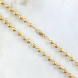 Cadena Militar 13.2gr / 60cm / 4mm Diamantada Oro Amarillo 18K