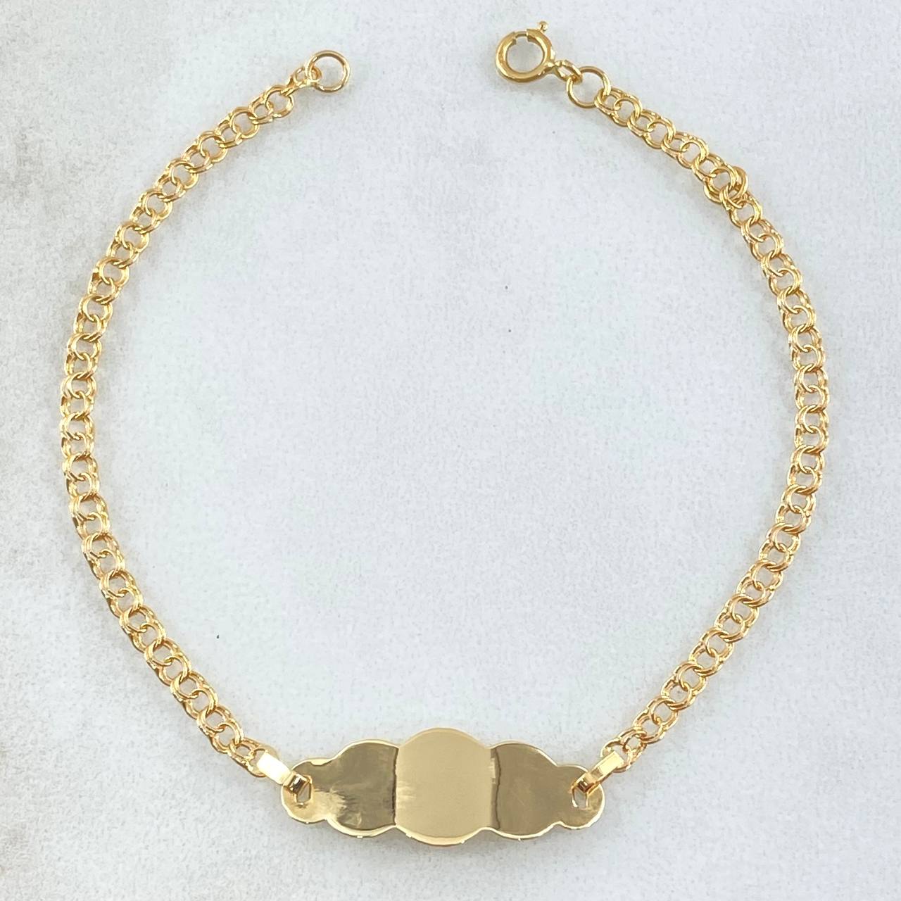 Bracelet Baby Ring Followed Cloud Plate 1.5gr / 14cm-15cm / 18K Yellow Gold
