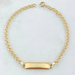 Bracelet Baby Ring Followed Rectangular Octagonal Plate 1.3gr / 14cm-15cm / Yellow Gold 18K +3