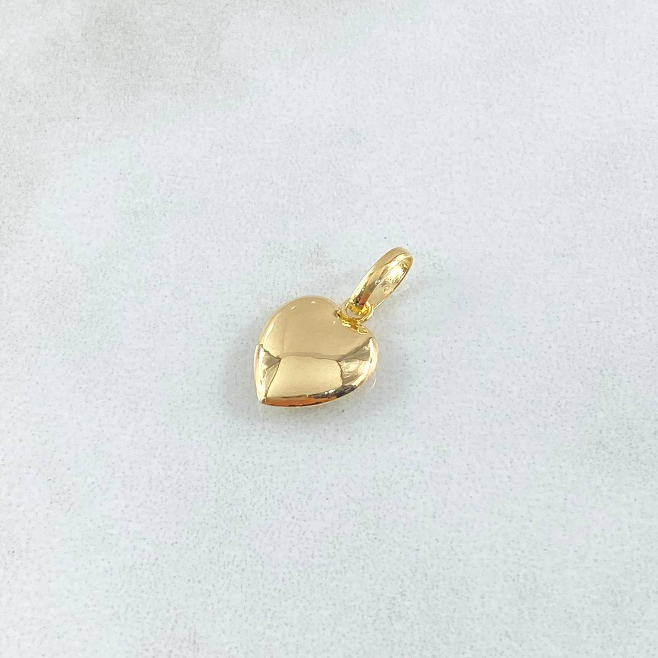 Pendant Heart 0.5gr / 1.7cm / Smooth Yellow Gold 18K