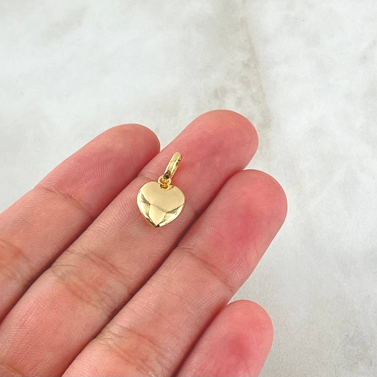 Pendant Heart 0.5gr / 1.7cm / Smooth Yellow Gold 18K