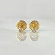 Topos Bisel 0.35gr / 2.2mm Circon Blanco Oro Amarillo 18K ©