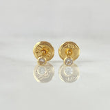 Topos Bisel 0.4gr / 2.2mm Circon Blanco Oro Amarillo 18K ©