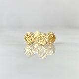 Topos Sello Corona 0.7gr / 7.5mm Oro Amarillo 18K