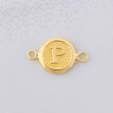 Herraje Circulo Letra P 0.35g / 1/2 in Oro Amarillo 18K