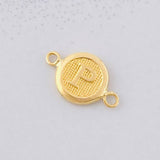 Herraje Circulo Letra P 0.35g / 1/2 in Oro Amarillo 18K