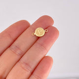 Herraje Circulo Letra P 0.35g / 1/2 in Oro Amarillo 18K