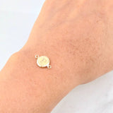 Herraje Circulo Letra P 0.35g / 1/2 in Oro Amarillo 18K