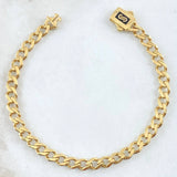 Cuban Links Bracelet 14.4gr / 8.5in / 5.2mm Lobster Claw Drawer 18K Gold ©