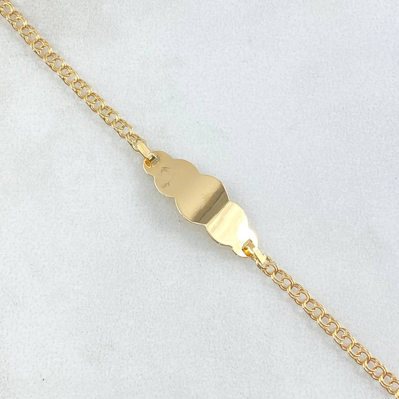 Bracelet Baby Ring Followed Cloud Plate 1.4gr / 14cm-15cm / 18K Yellow Gold