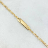 Bracelet Baby Ring Followed Rectangular Octagonal Plate 1.45gr / 14cm-15cm / Yellow Gold 18K