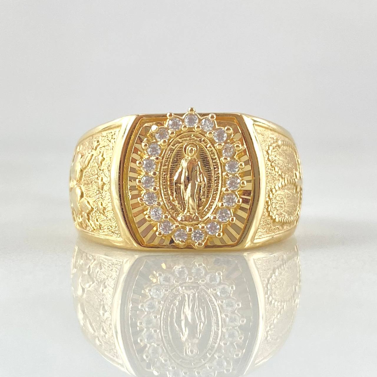 Virgin Rosary Ring 4.4gr / Size 7 1/4 / 18K Gold ©