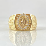 Virgin Rosary Ring 4.4gr / Size 7 1/4 / 18K Gold ©