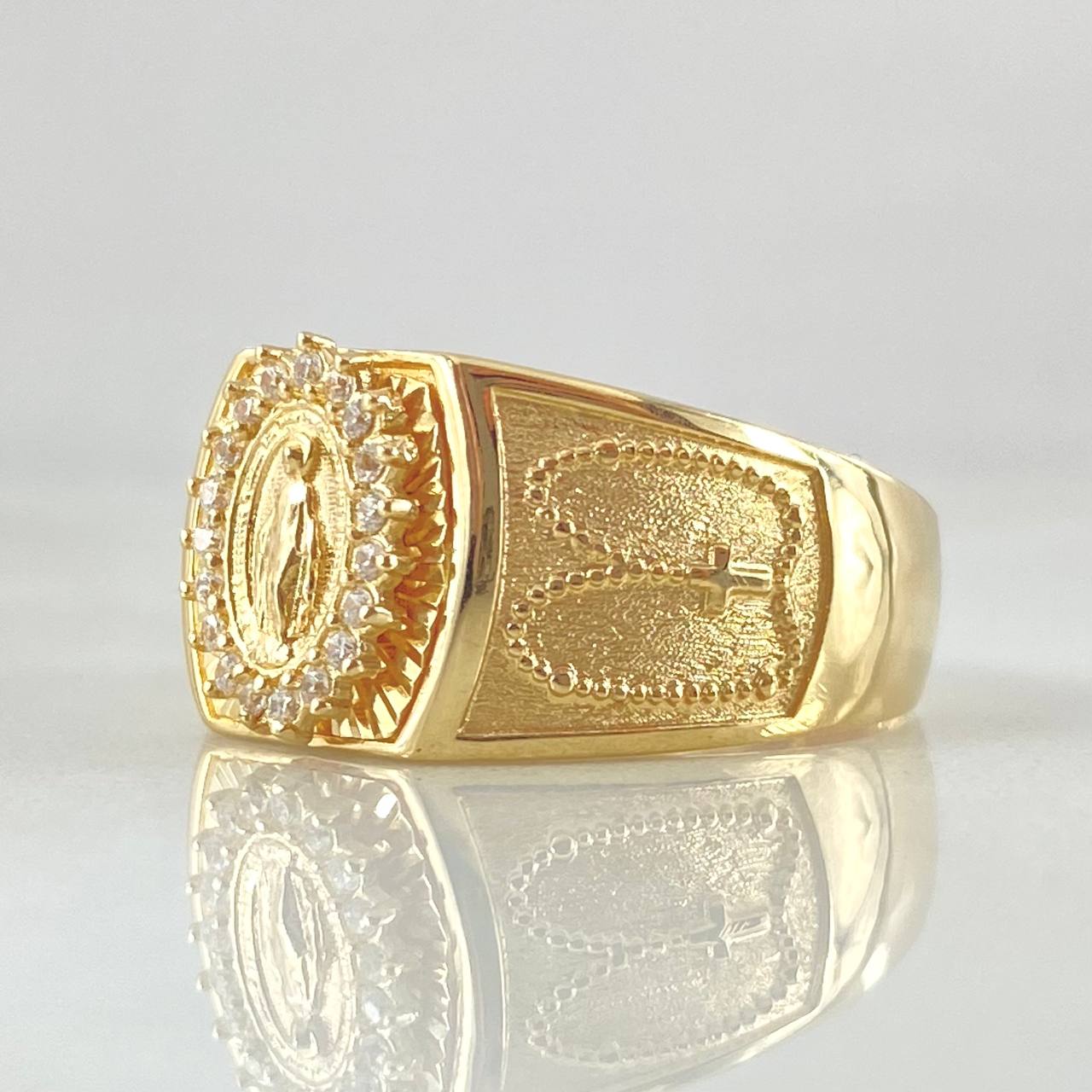 Virgin Rosary Ring 4.55gr / Size 7 3/4 / 18K Gold